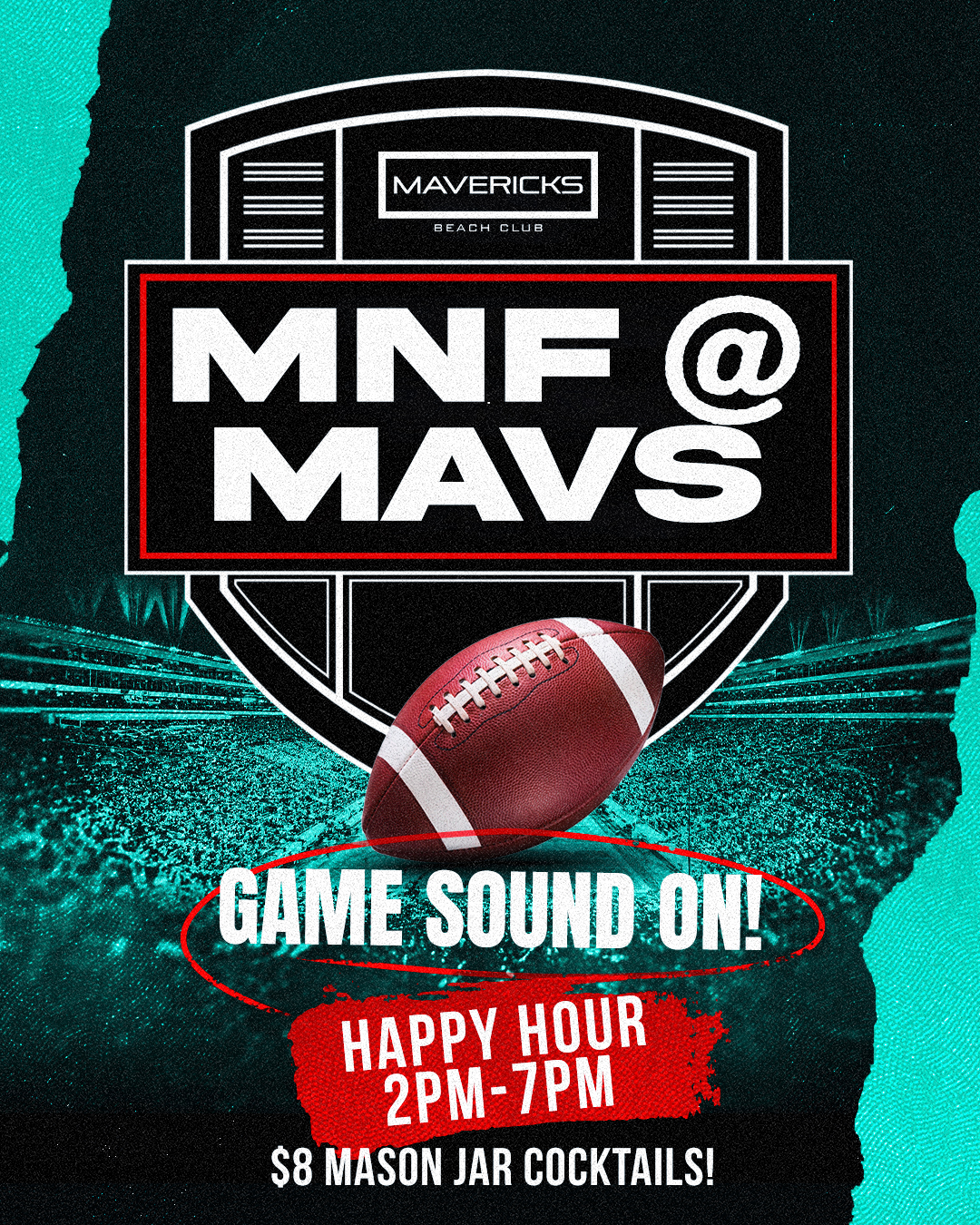 Monday Night Football Specials at Mavericks Beach Club in Pacific Beach